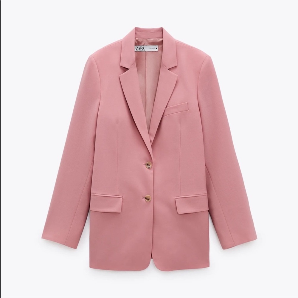 Zara Women's Blush Pink Suit Jacket
